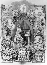 Apotheose von Mozart, graviert von Carl Joseph Geiger